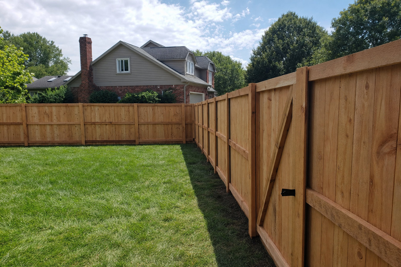 Privacy fence installation