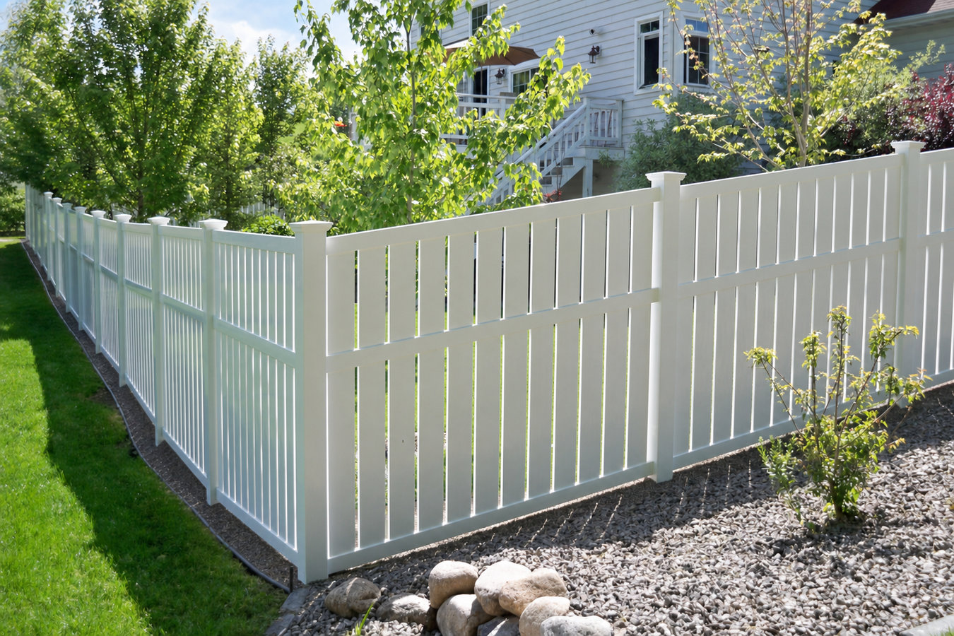 Vinyl fence installation