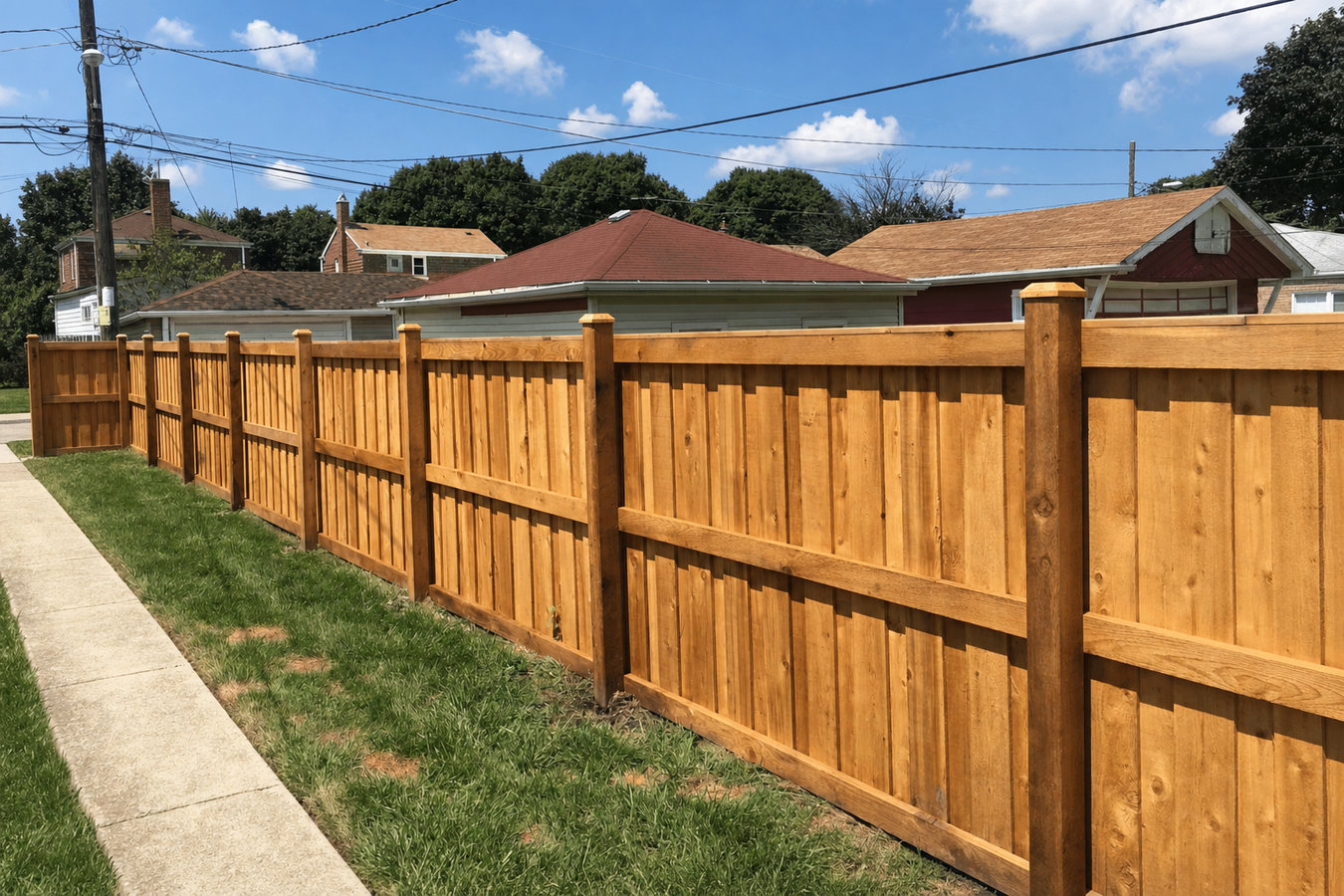 Wood fence installation in Indio, CA
